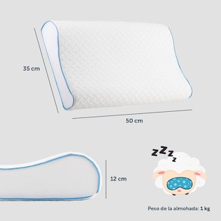 Foto 4 | Almohada Ortopédica 2 Pzas Estandar Espuma Viscoelástica
