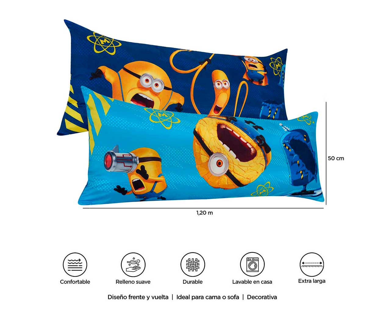 Foto 6 pulgar | Almohada Súper Jumbo Minions Five