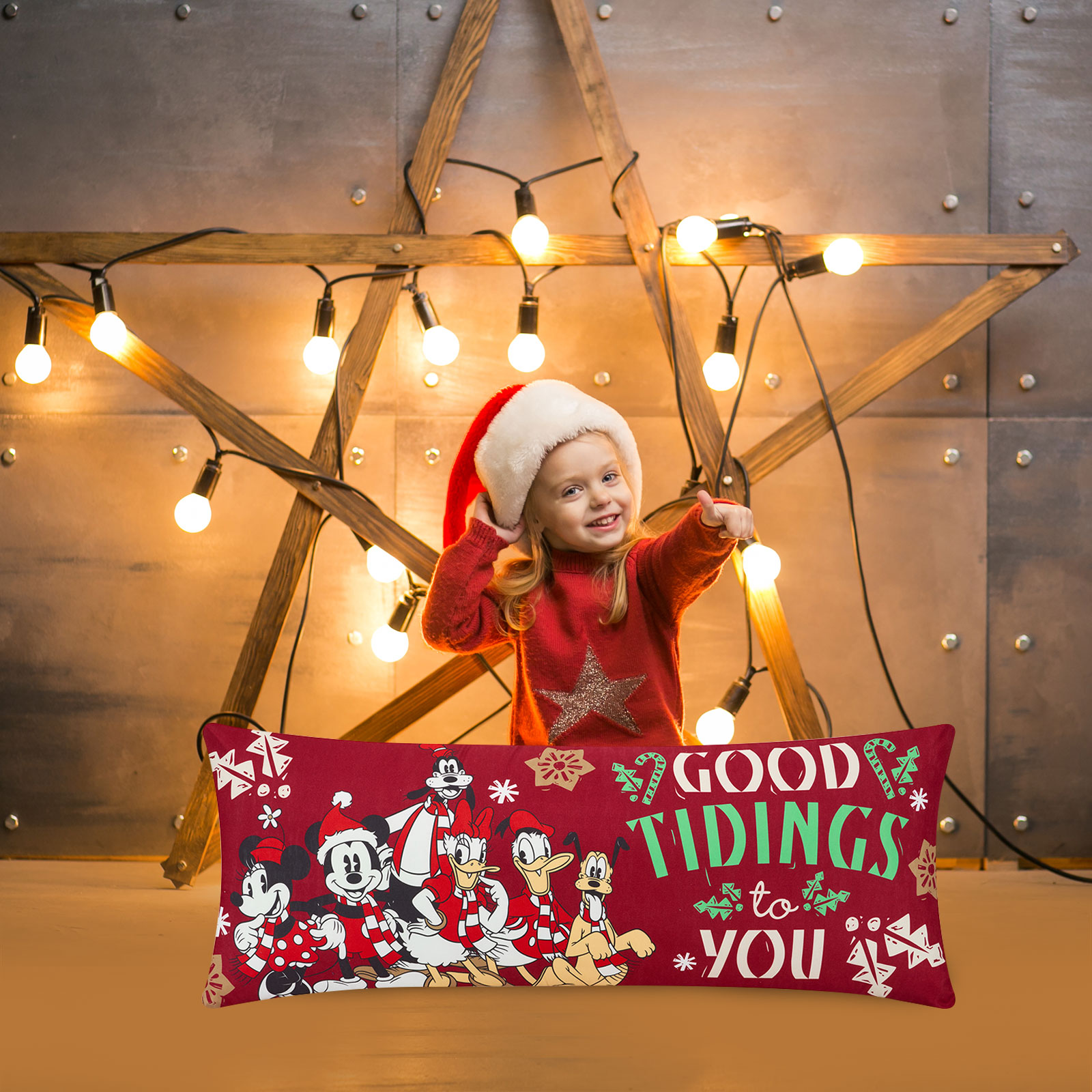 Foto 4 | Almohada Súper Jumbo Mickey Navidad Good