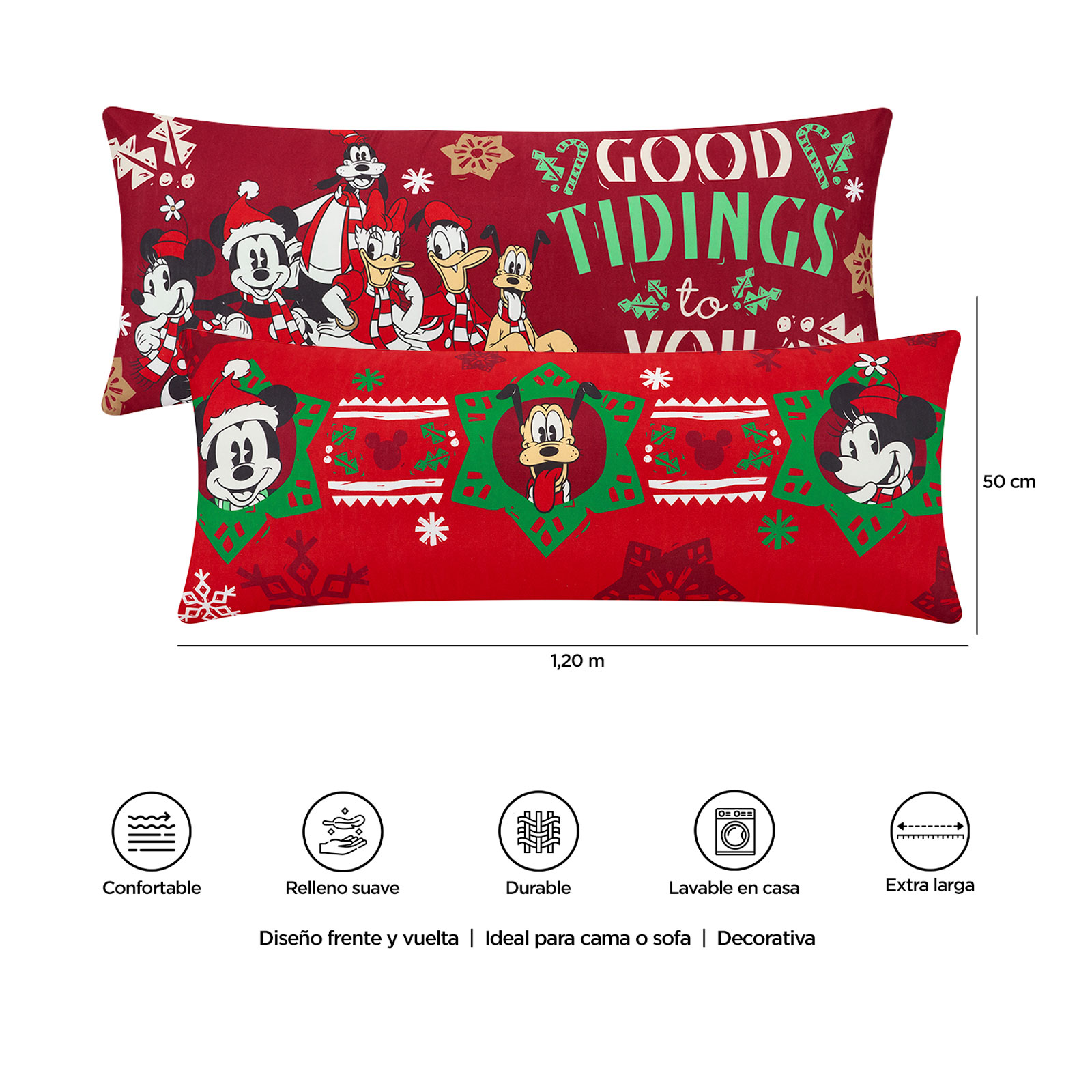 Foto 8 | Almohada Súper Jumbo Mickey Navidad Good