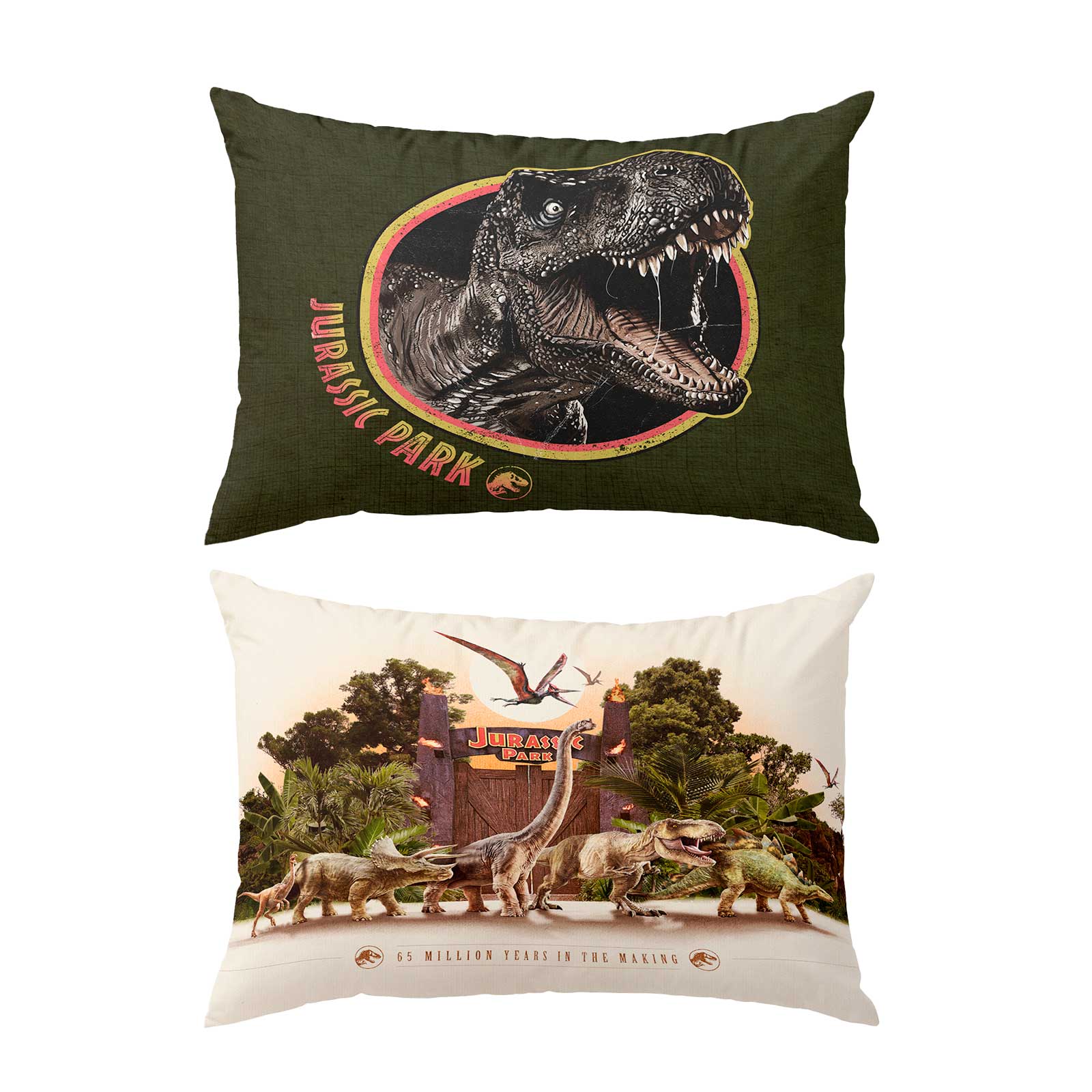 Foto 2 pulgar | Almohada Reversible Jurassic Park Dinosaurs