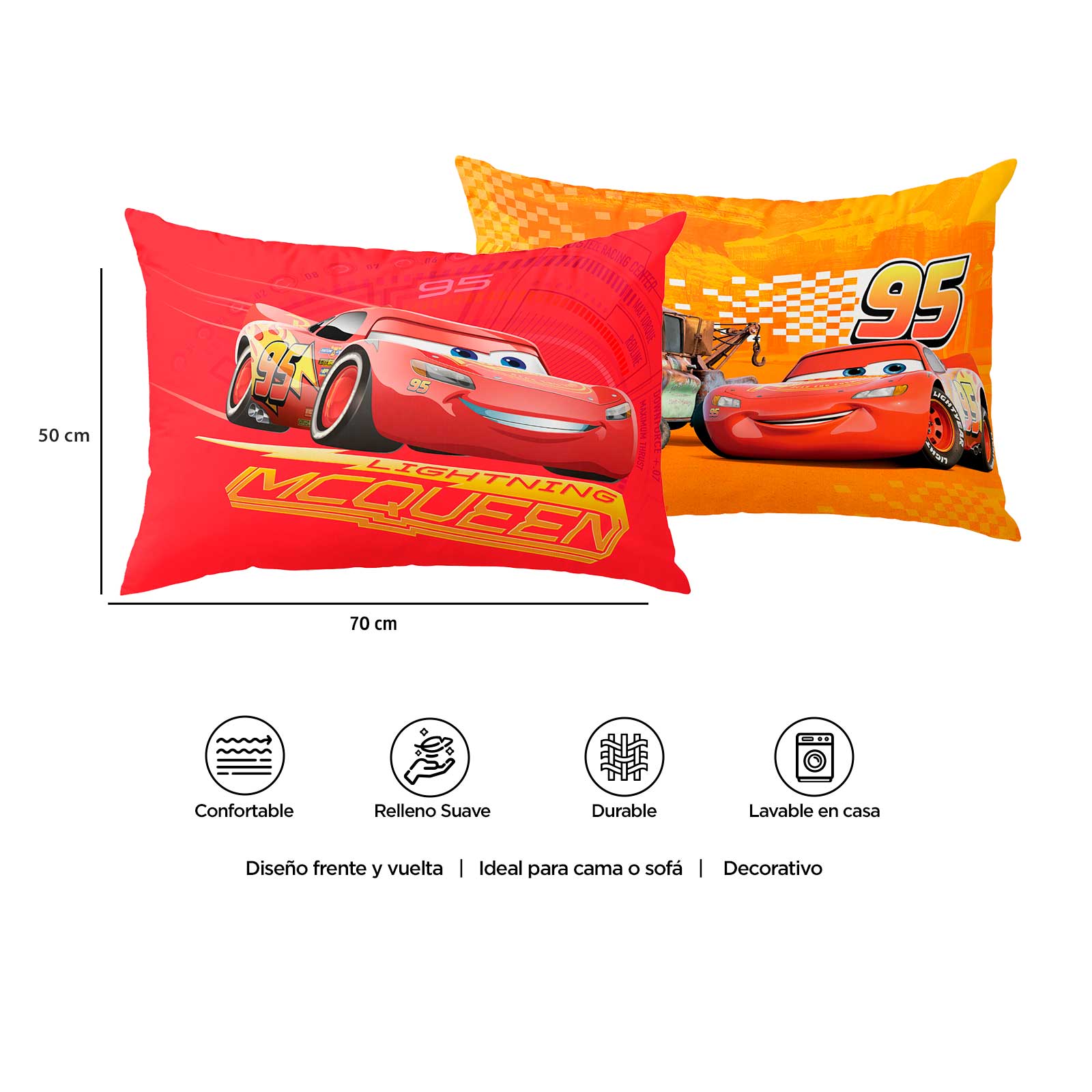 Foto 5 | Almohada Reversible Cars Rayo