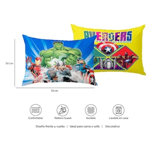 Foto 5 | Almohada Reversible Avengers Escudos