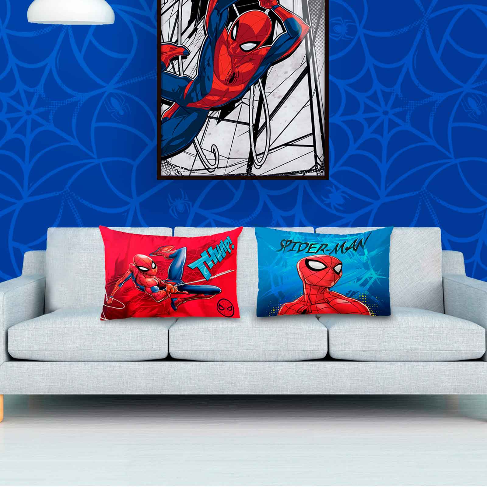 Foto 6 pulgar | Almohada Reversible Spider Man Hit