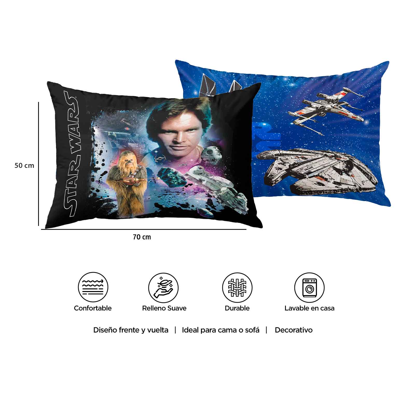 Foto 5 | Almohada Reversible Star Wars Batalla
