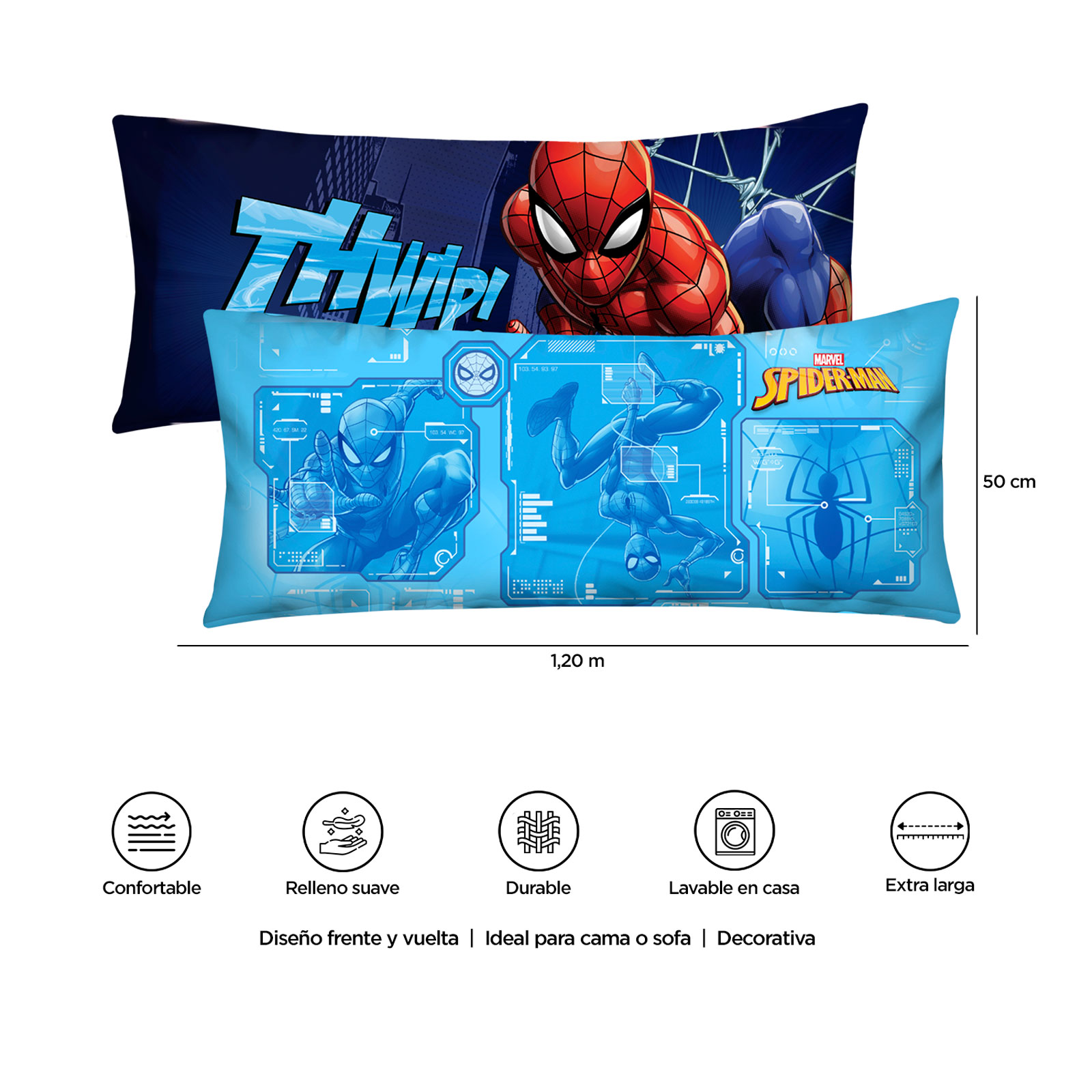 Foto 4 | Almohada Súper Jumbo Spider Man Veloz