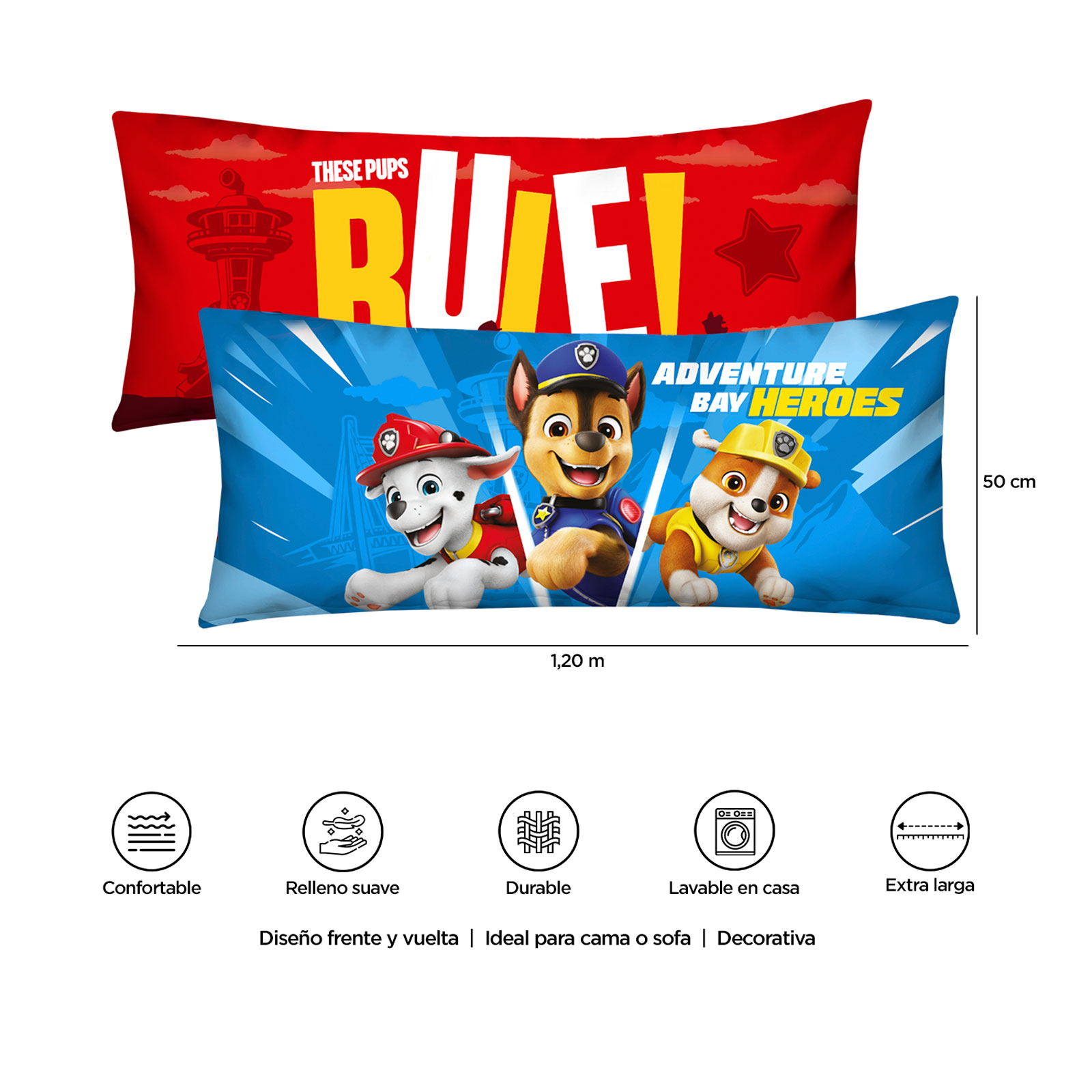 Foto 4 | Almohada Súper Jumbo Paw Patrol Rule