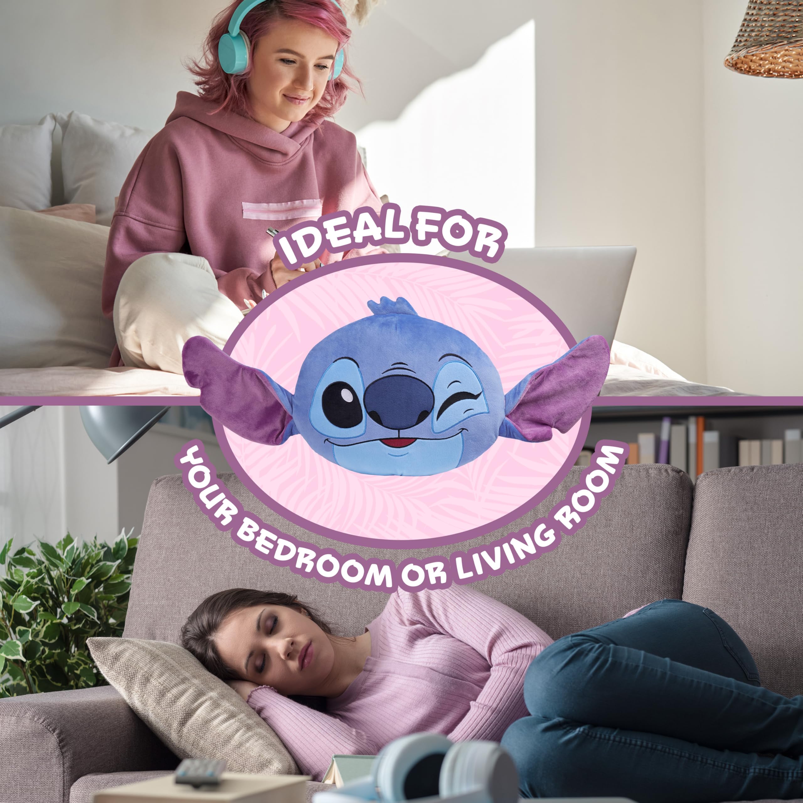 Foto 5 pulgar | Cojín De Cojín De Felpa Disney Stitch 3d Para Cama, Viajes Y Niños - Venta Internacional.