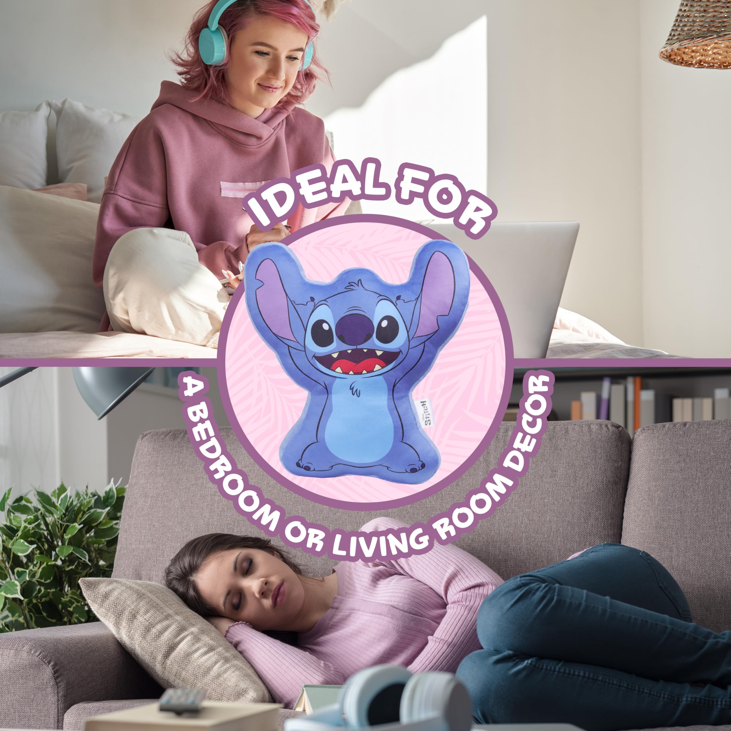 Foto 5 pulgar | Cojín De Cojín De Felpa Disney Stitch 3d Para Niños, Azul, 34 Cm De Largo X 32 Cm De Ancho - Venta Internacional.