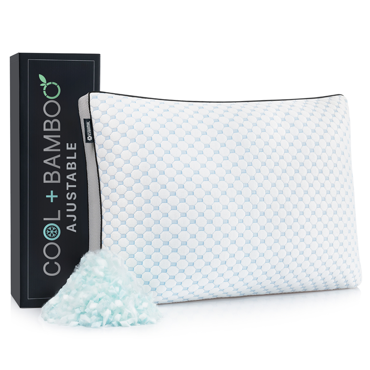 Foto 1 | Almohada Cool +bamboo Esquimal Memory Foam Estandar Ajustable Hipoalergénica