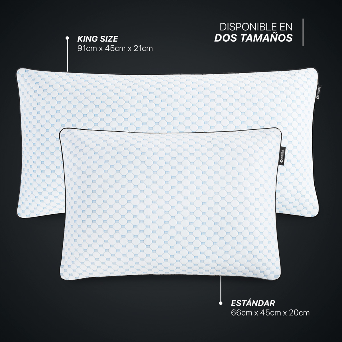 Foto 6 | Almohada Cool +bamboo Esquimal Memory Foam Estandar Ajustable Hipoalergénica