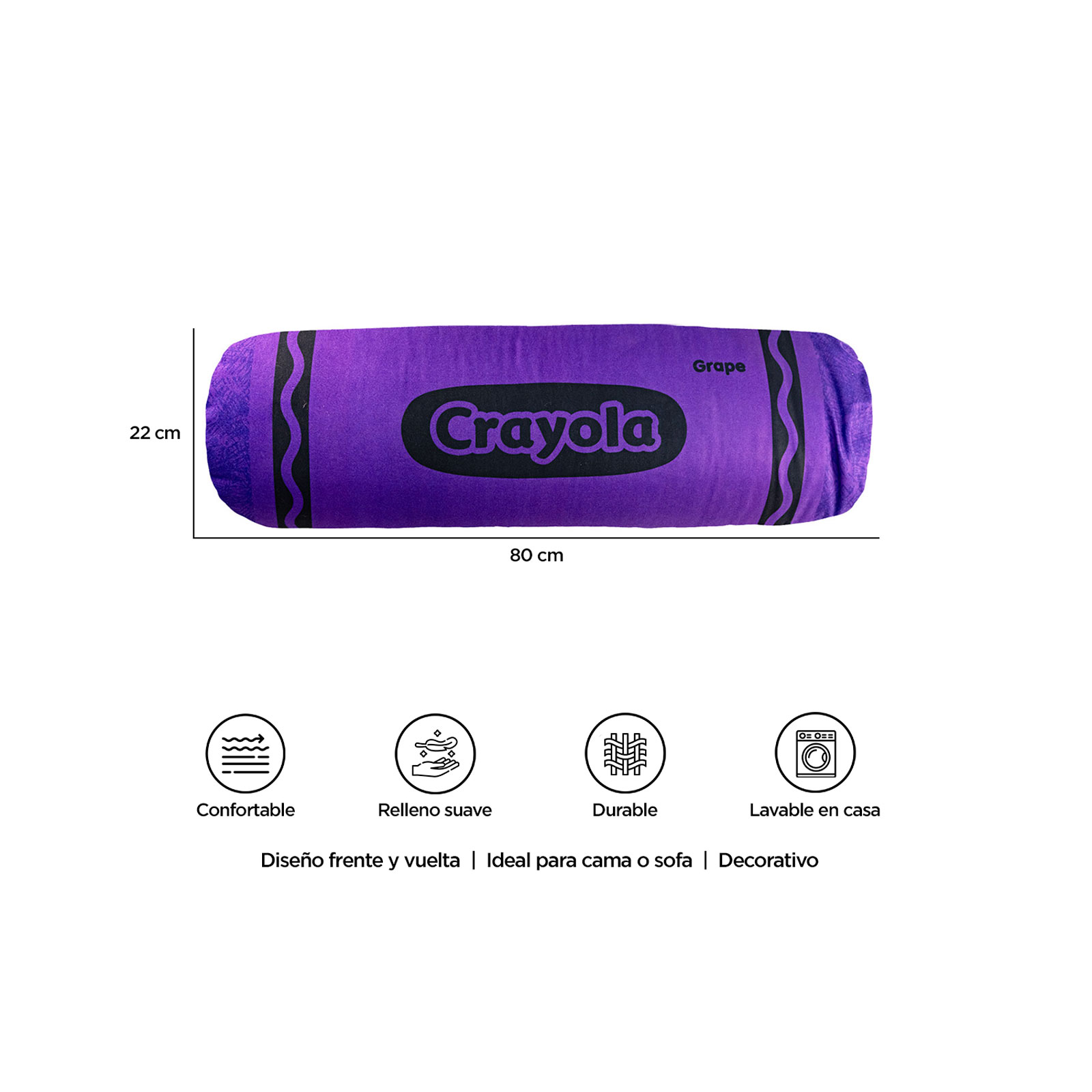 Foto 4 | Almohada Forma De Crayola Morado