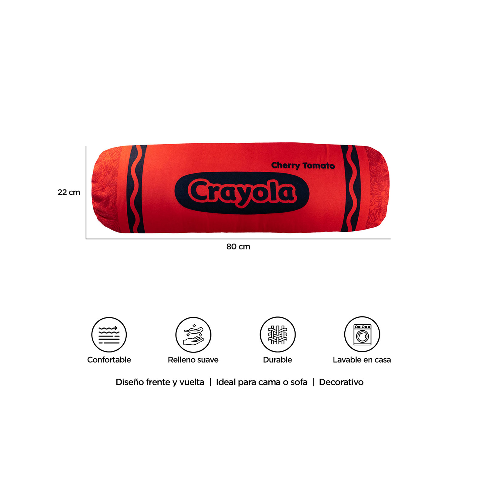 Foto 5 pulgar | Almohada Forma De Crayola Rojo