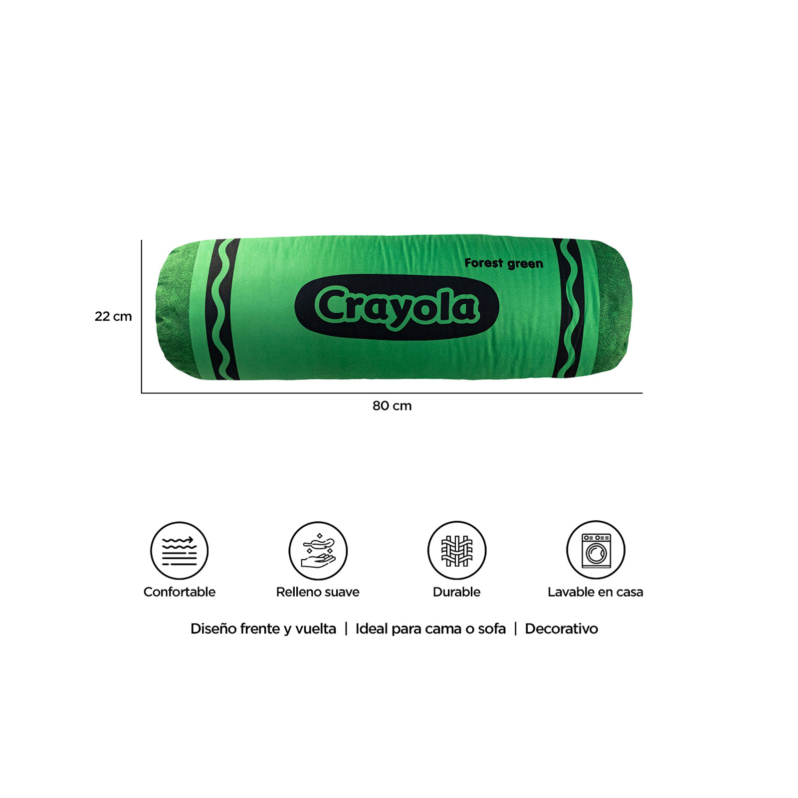 Foto 5 pulgar | Almohada Forma De Crayola Verde