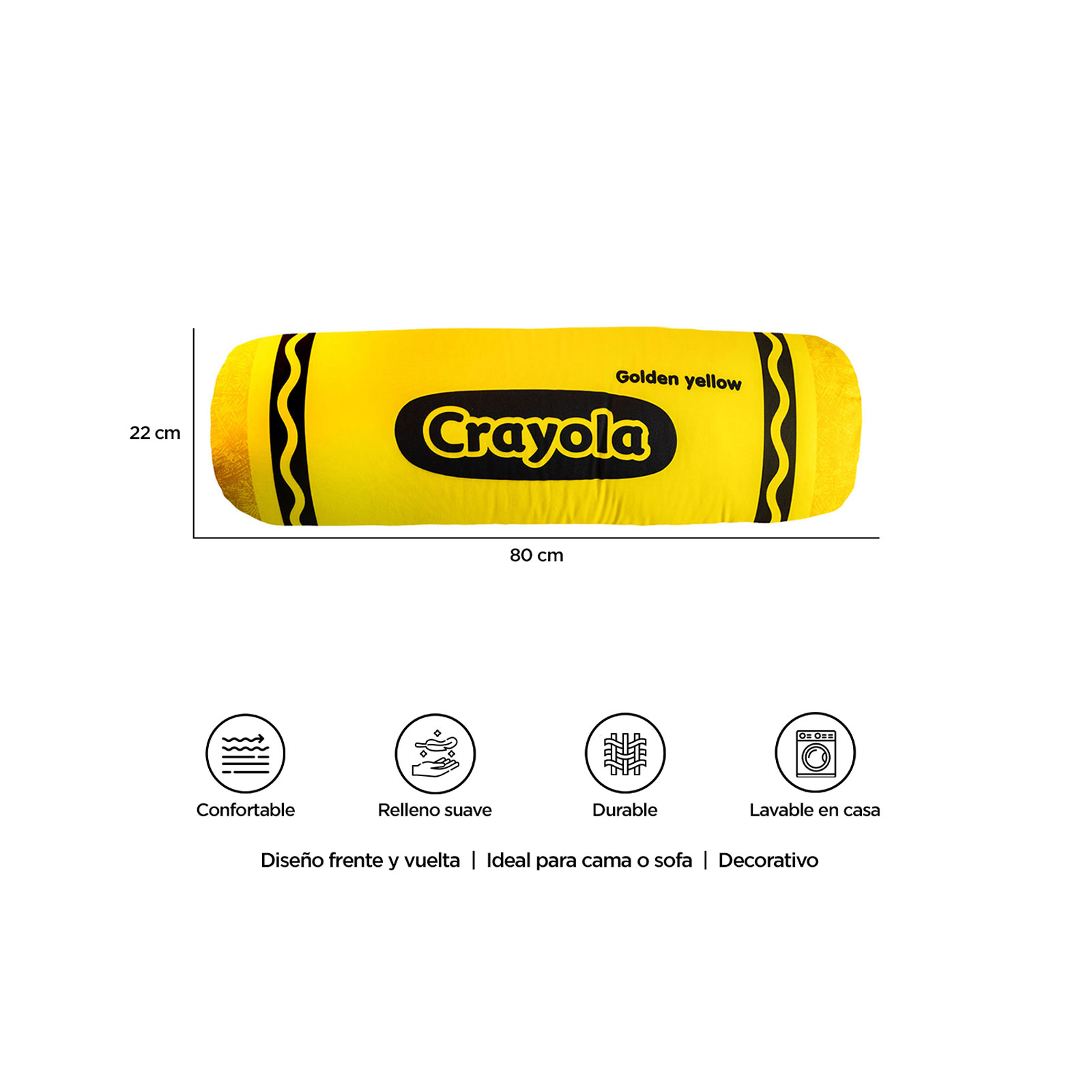 Foto 4 | Almohada Forma De Crayola Amarillo