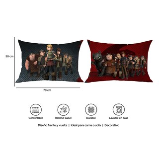 Foto 5 | Almohada Reversible Dragón Guerreros