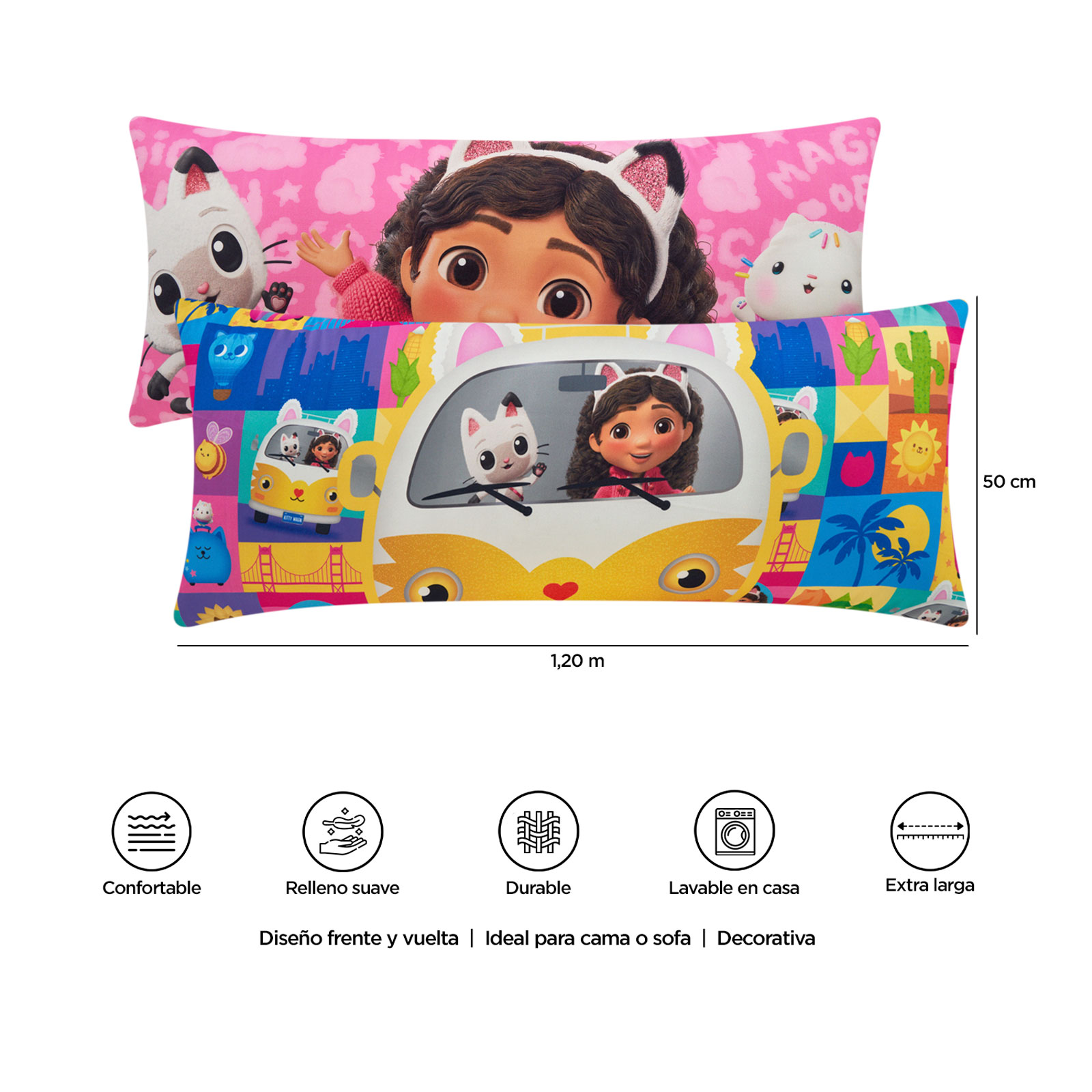 Foto 9 pulgar | Almohada Súper Jumbo Gabby Magic