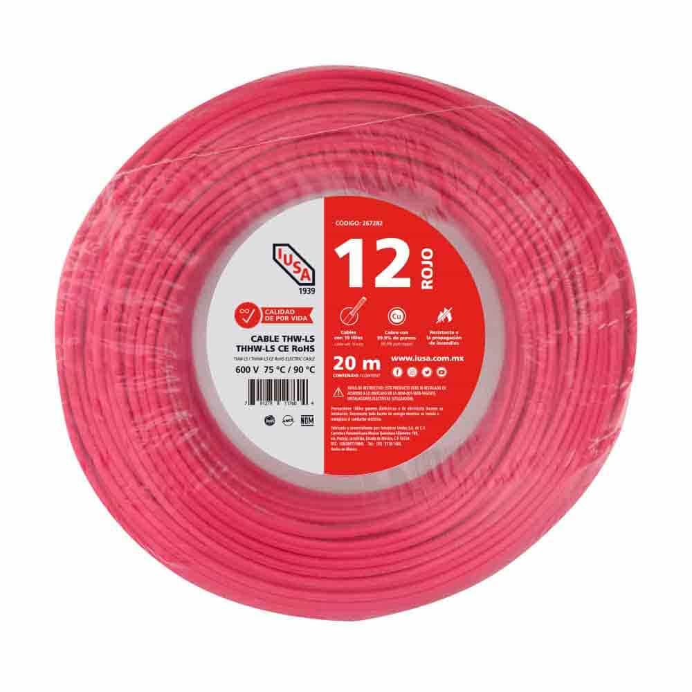 Foto 2 pulgar | Cable Thhw-ls Rohs Calibre 12 Awg Rojo 20m