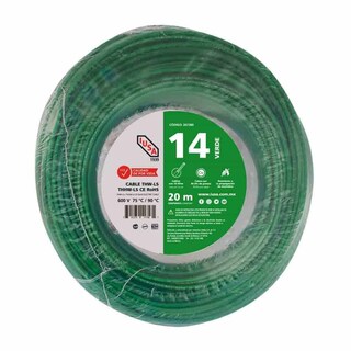 Foto 1 | Cable Thhw-ls Rohs Calibre 14 Awg Verde 20m