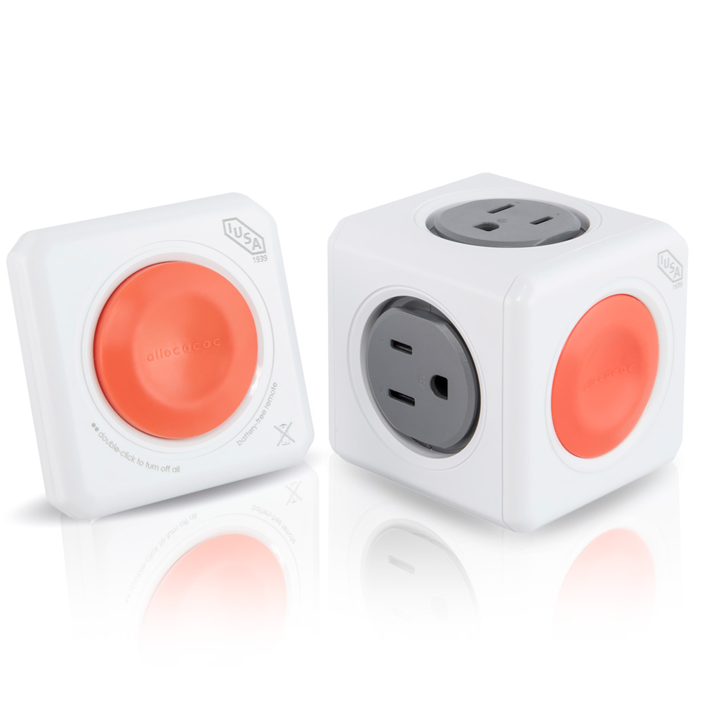 Multicontacto y Supresor de Picos Ecube Control Remoto Iusa 616945 color blanco