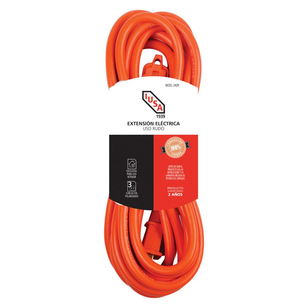 Foto 2 pulgar | Extensión Profesional de Uso Rudo con Fajilla 2x16 Awg 30 m Iusa color Anaranjado