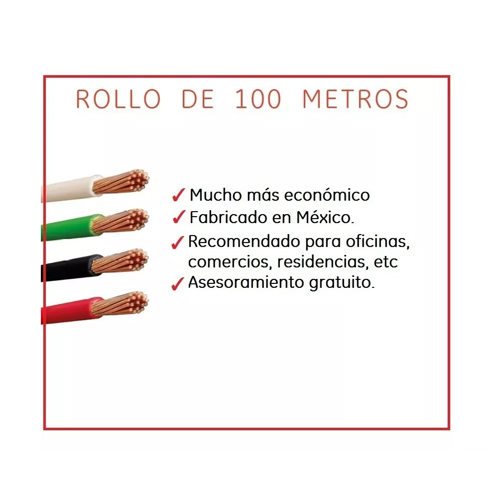 Foto 3 | Dos Cajas Cable Calibre 12 Cada Una De 100m Malubero Negro Con Rojo