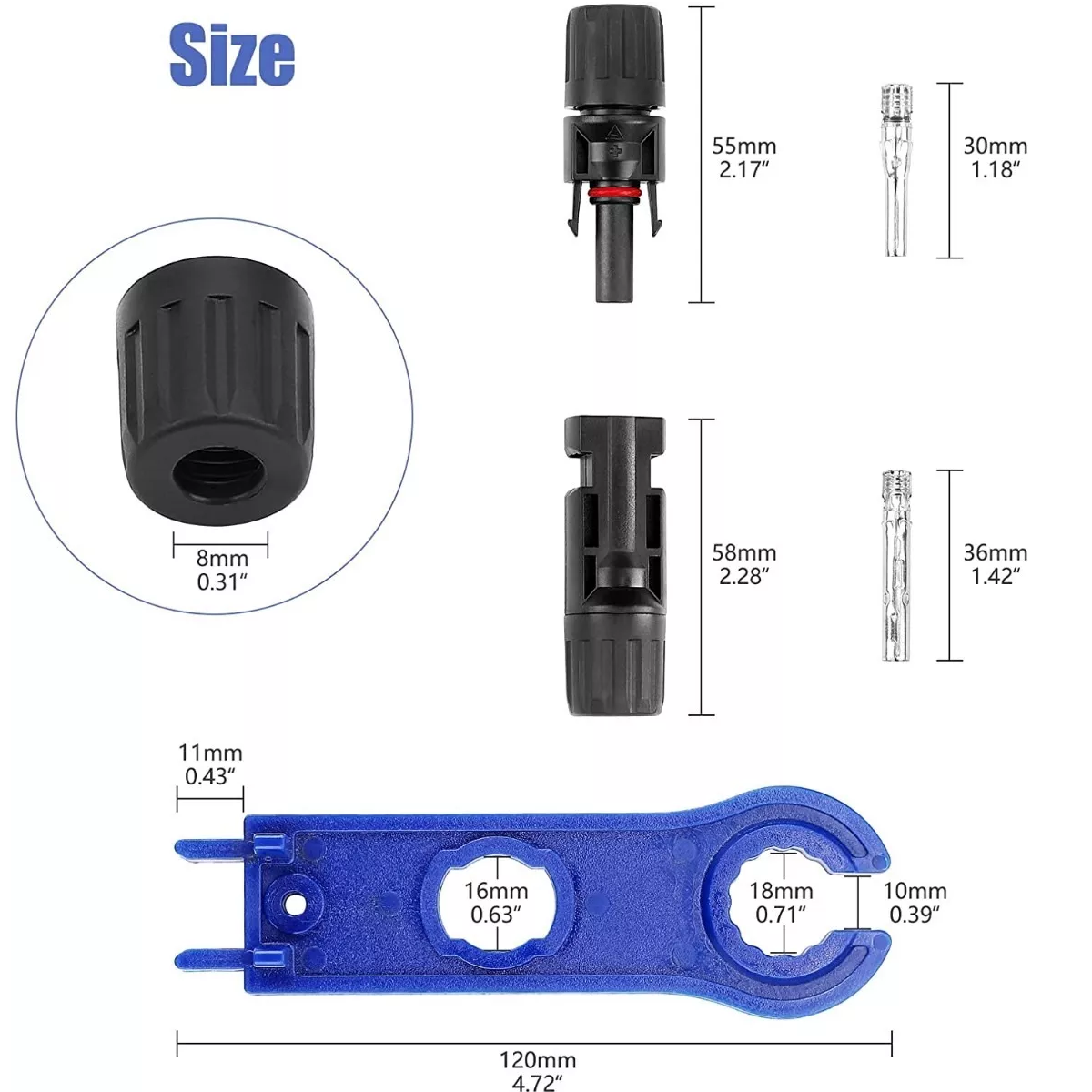 Foto 4 pulgar | Conectores Eo Safe Imports Esi10831 30 Pares