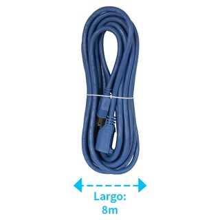 Foto 5 | Extensión De Uso Rudo Aterrizada, Azul, Clavija Recta, 8m, Iusa
