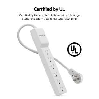Foto 5 | Protector Contra Sobretensiones Power Strip Belkin, 6 Salidas, 720 Julios, Blanco - Venta Internacional.