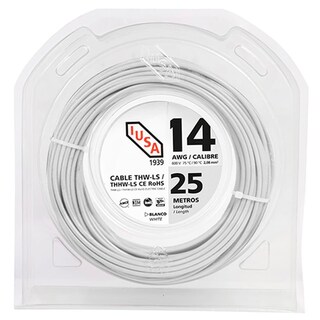 Foto 1 | Cable Thhw-ls, 25 M., Clamshell, 14 Awg, Iusa Blanco