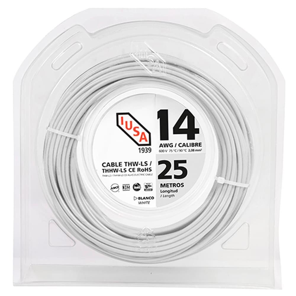 Foto 2 | Cable Thhw-ls, 25 M., Clamshell, 14 Awg, Iusa Blanco