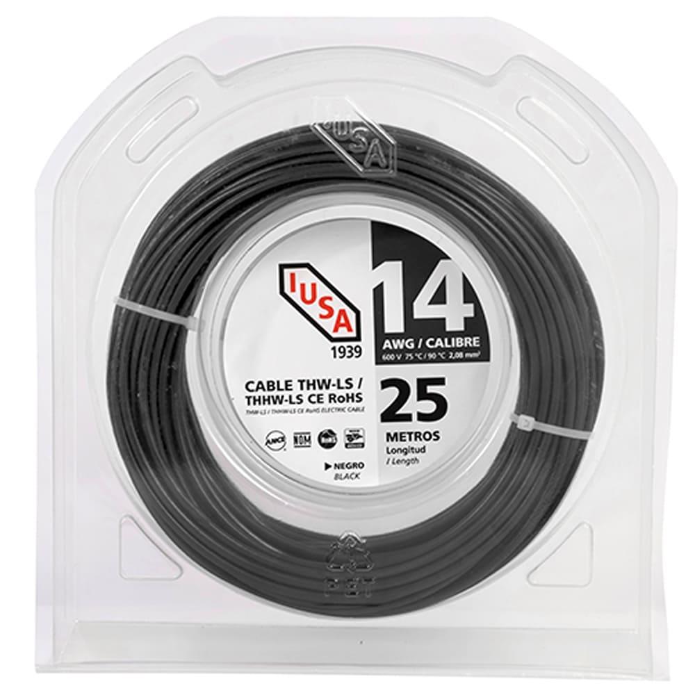 Foto 2 pulgar | Cable Thhw-ls, 25 M., Clamshell, 14 Awg, Negro