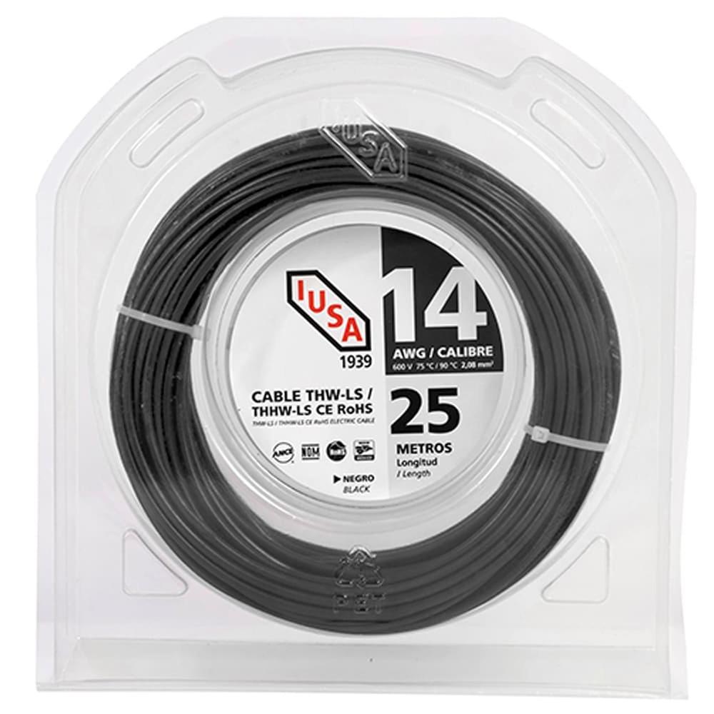 Foto 3 pulgar | Cable Thhw-ls, 25 M., Clamshell, 14 Awg, Negro