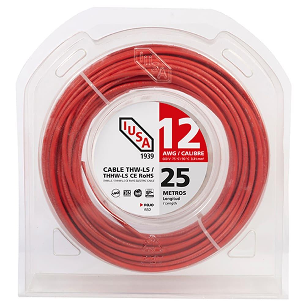 Foto 2 pulgar | Cable Thhw-ls, 25 M., Clamshell, 12 Awg, Rojo