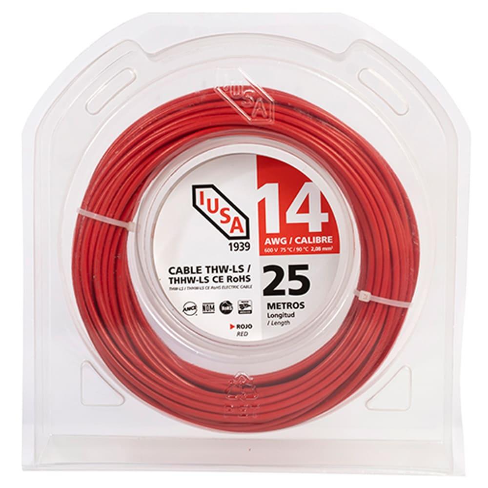 Foto 2 pulgar | Cable Thhw-ls, 25 M., Clamshell, 14 Awg, Rojo