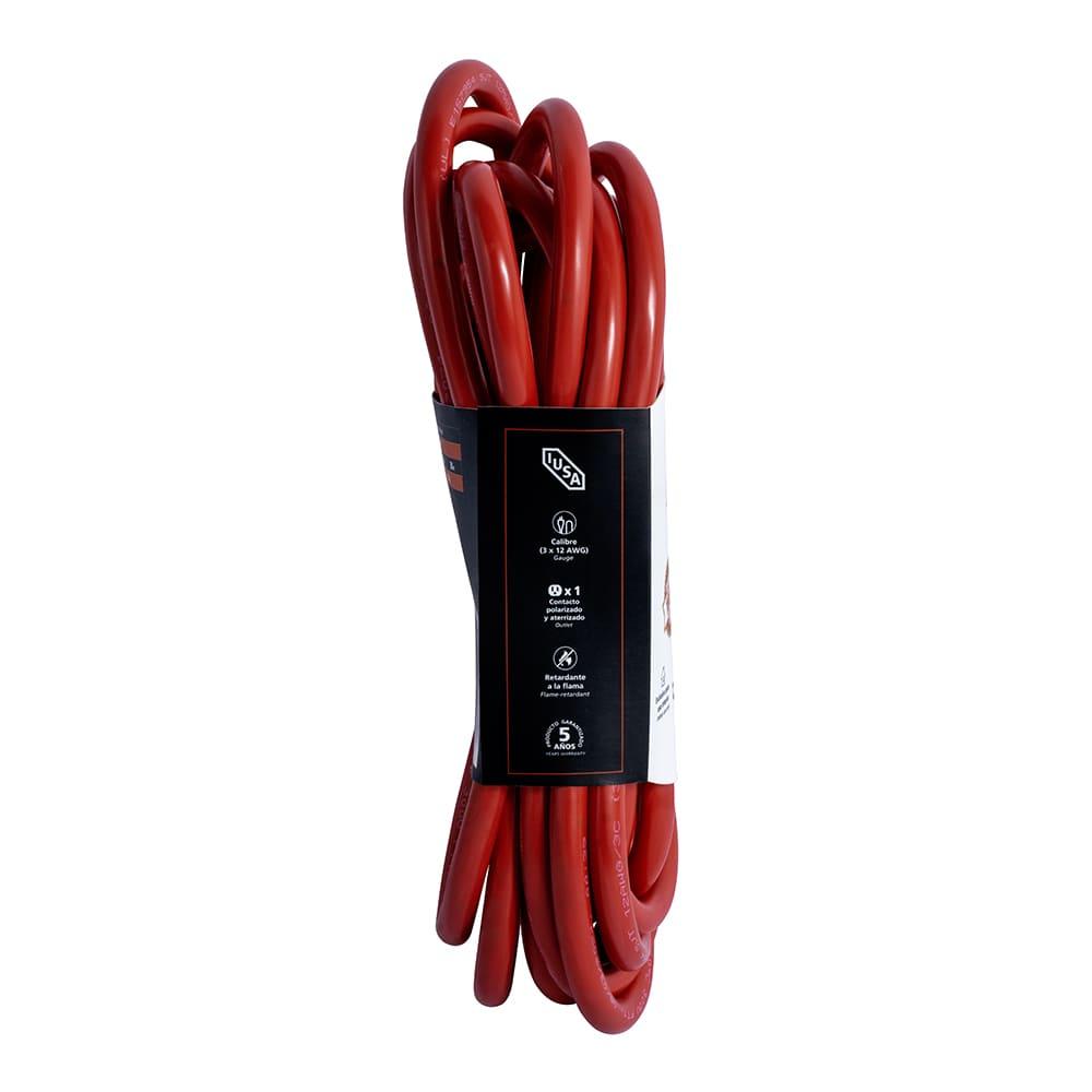 Foto 2 | Extensión Eléctrica Uso Rudo Iusa 3x12awg, 6m Rojo