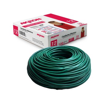 Foto 1 | Cable De Cobre Akron Calibre 12 90mts Verde