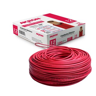 Foto 1 | Cable De Cobre Akron Calibre 12 90mts Rojo
