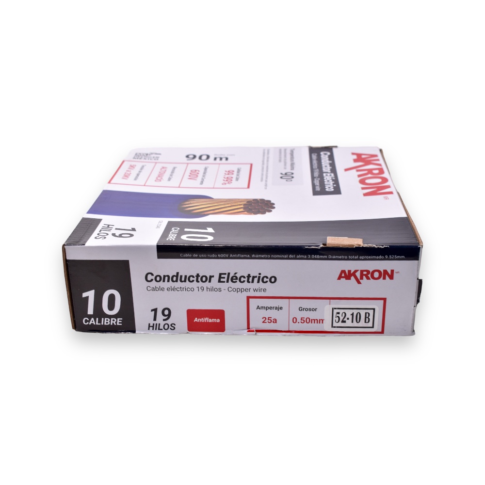 Foto 4 pulgar | Cable De Cobre Akron Calibre 10 90mts Negro