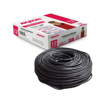 Foto 1 | Cable De Cobre Akron Calibre 12 90mts Negro