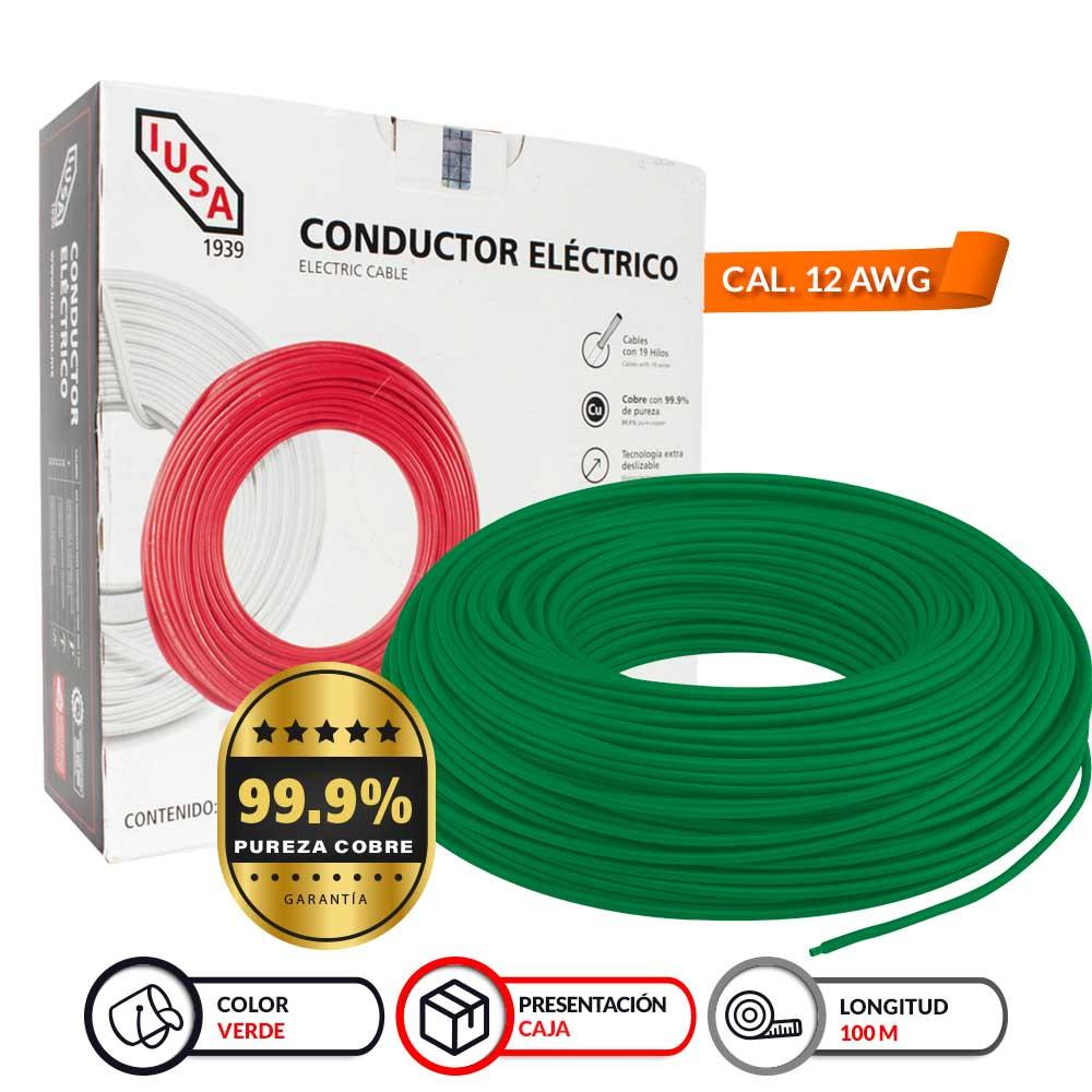 Foto 3 pulgar | Alambre Thw-ls/thhw-ls Ce Rohs 12 Awg Iusa En Caja Color Verde