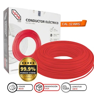Foto 2 | Alambre Thw-ls/thhw-ls Ce Rohs 12 Awg Iusa En Caja Color Rojo