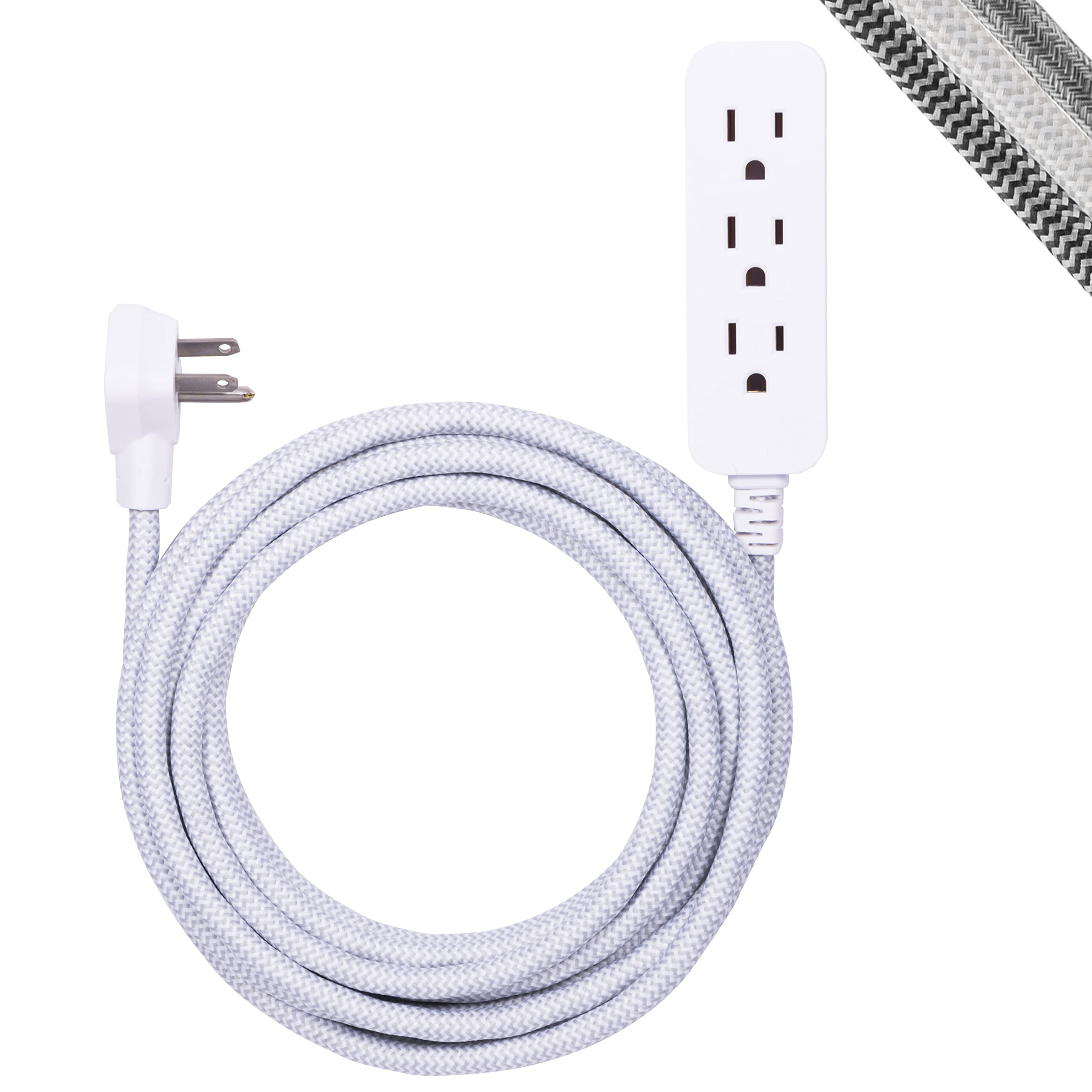 Cable De Extensión Power Strip Ge De 3 Salidas De 15 Pies Con Enchufe Plano - Venta Internacional.