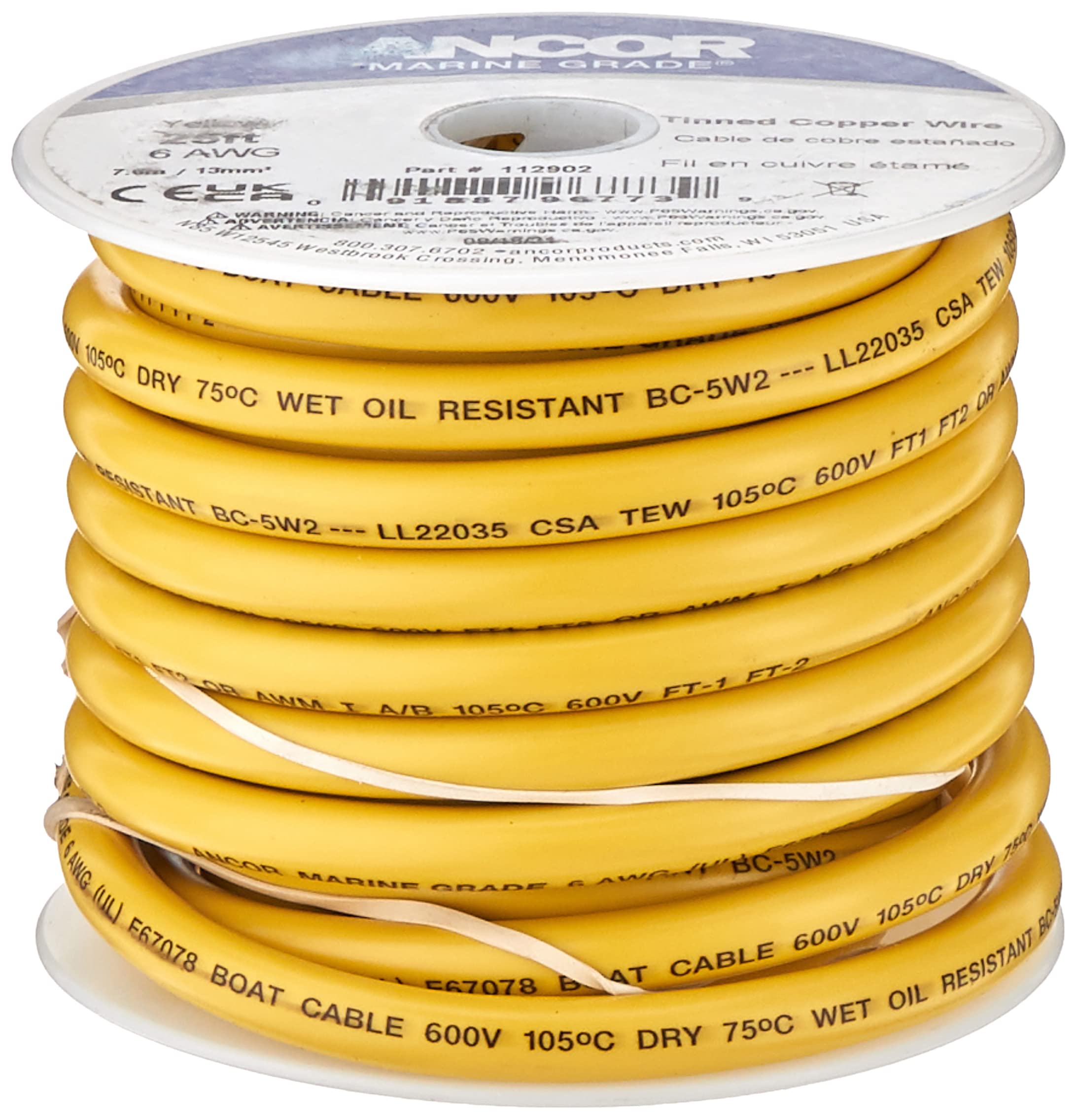 Cable De Batería Eléctrico De Cobre Estañado De Grado Marino Ancor 11 - Venta Internacional.