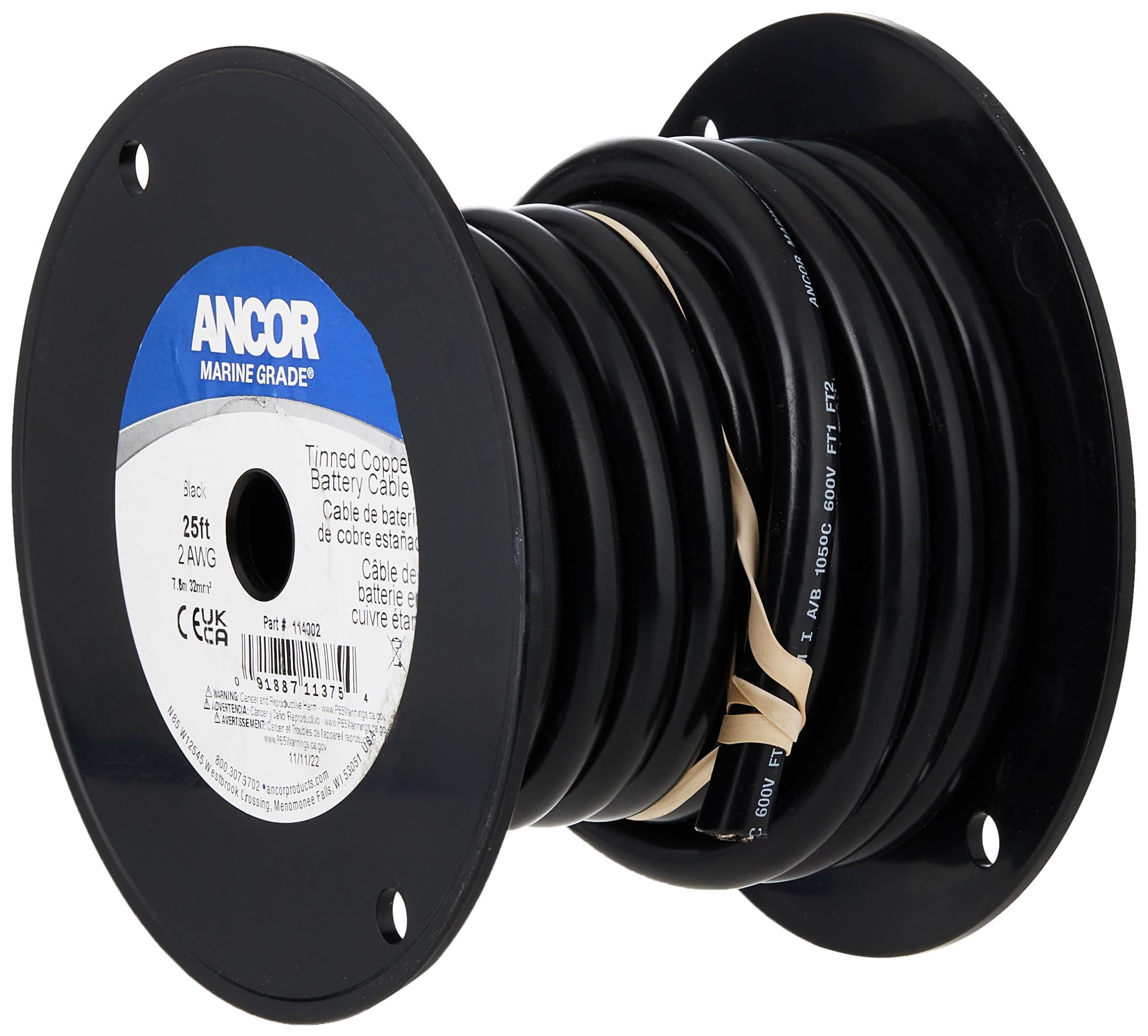 Cable De Batería Y Cable Primario De Calidad Marina Ancor 2 Awg De 50 Pies - Venta Internacional.