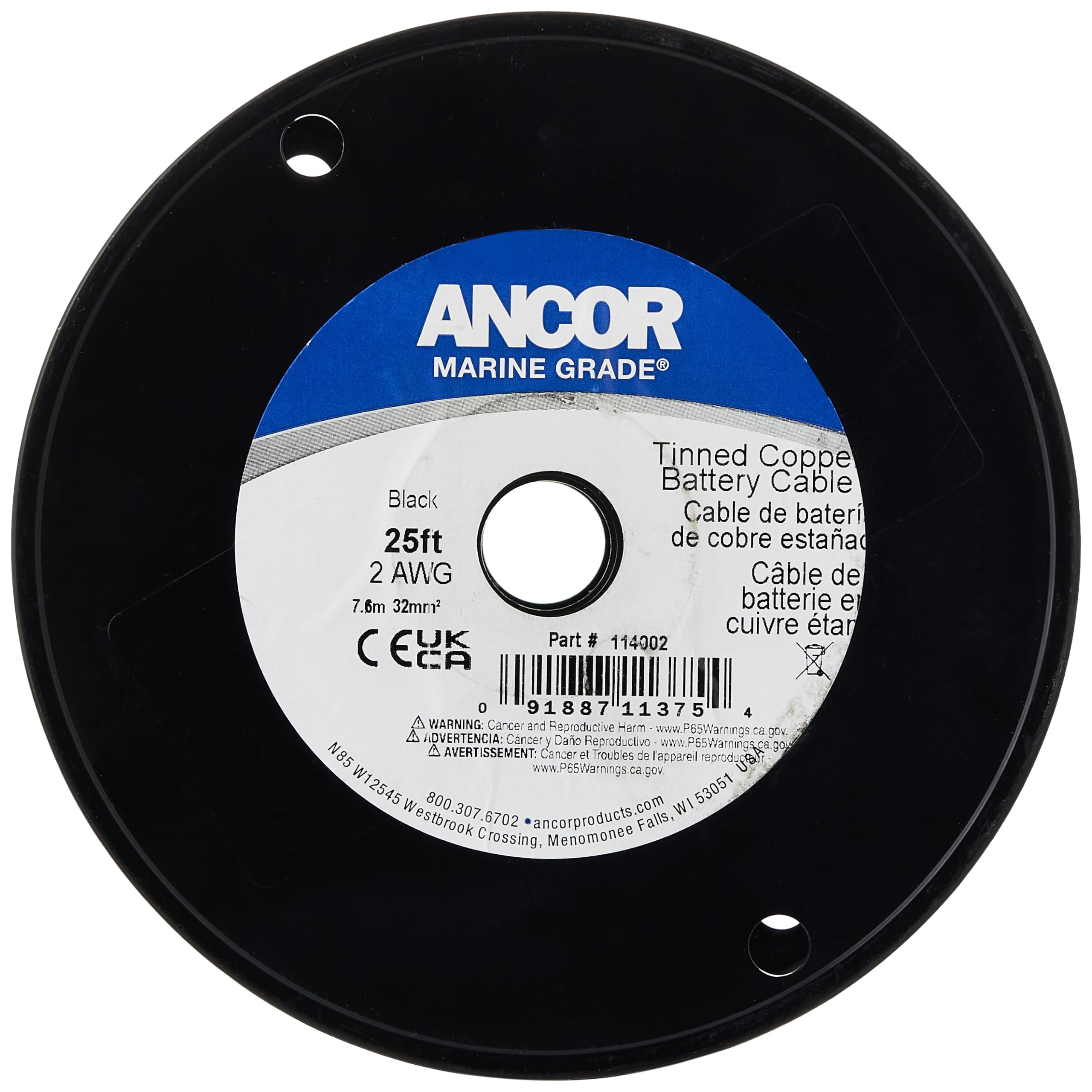 Foto 2 | Cable De Batería Y Cable Primario De Calidad Marina Ancor 2 Awg De 50 Pies - Venta Internacional.
