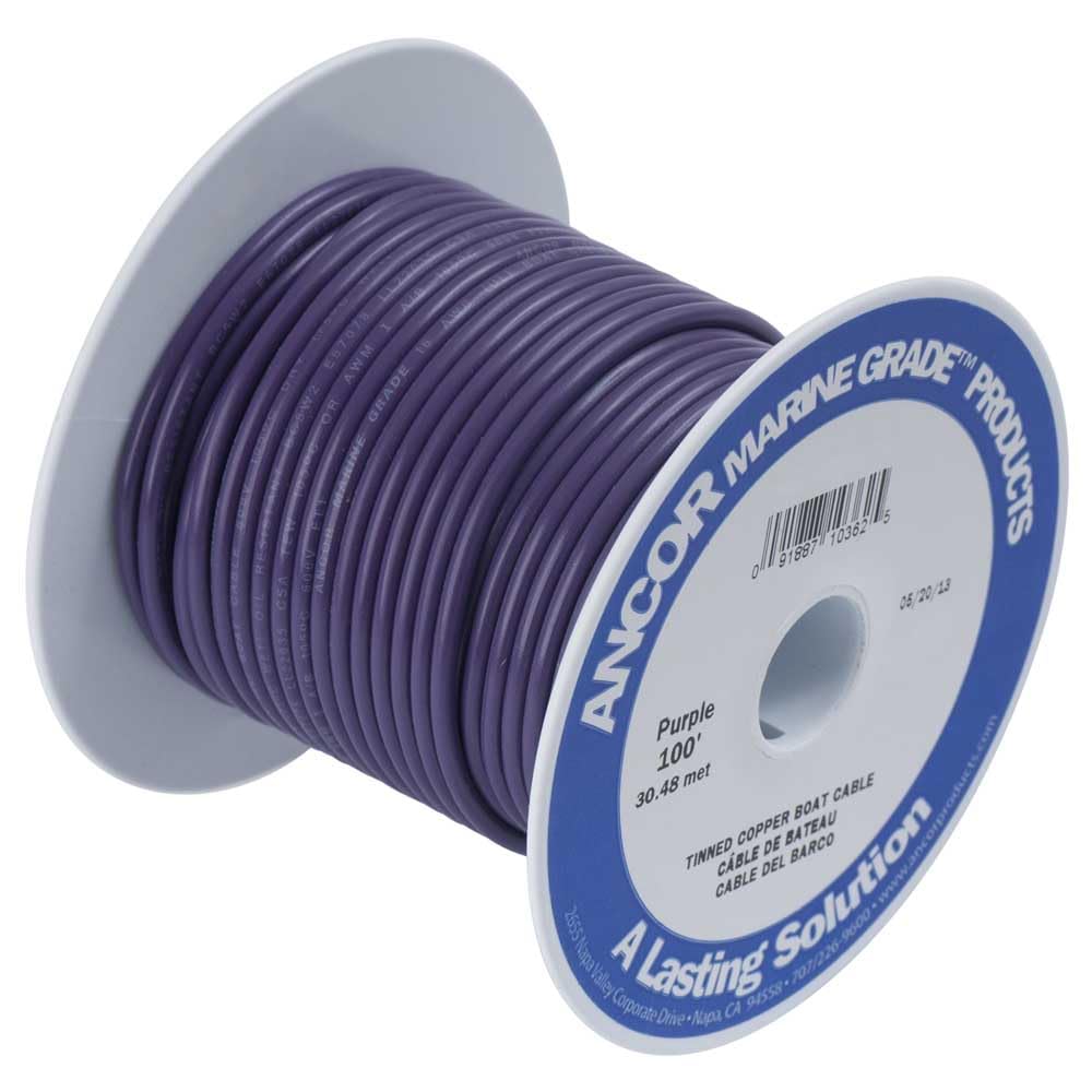 Cable Ancor 104710 De Cobre Estañado, 14 Awg (2 Mm²), Color Morado, 30 M - Venta Internacional.