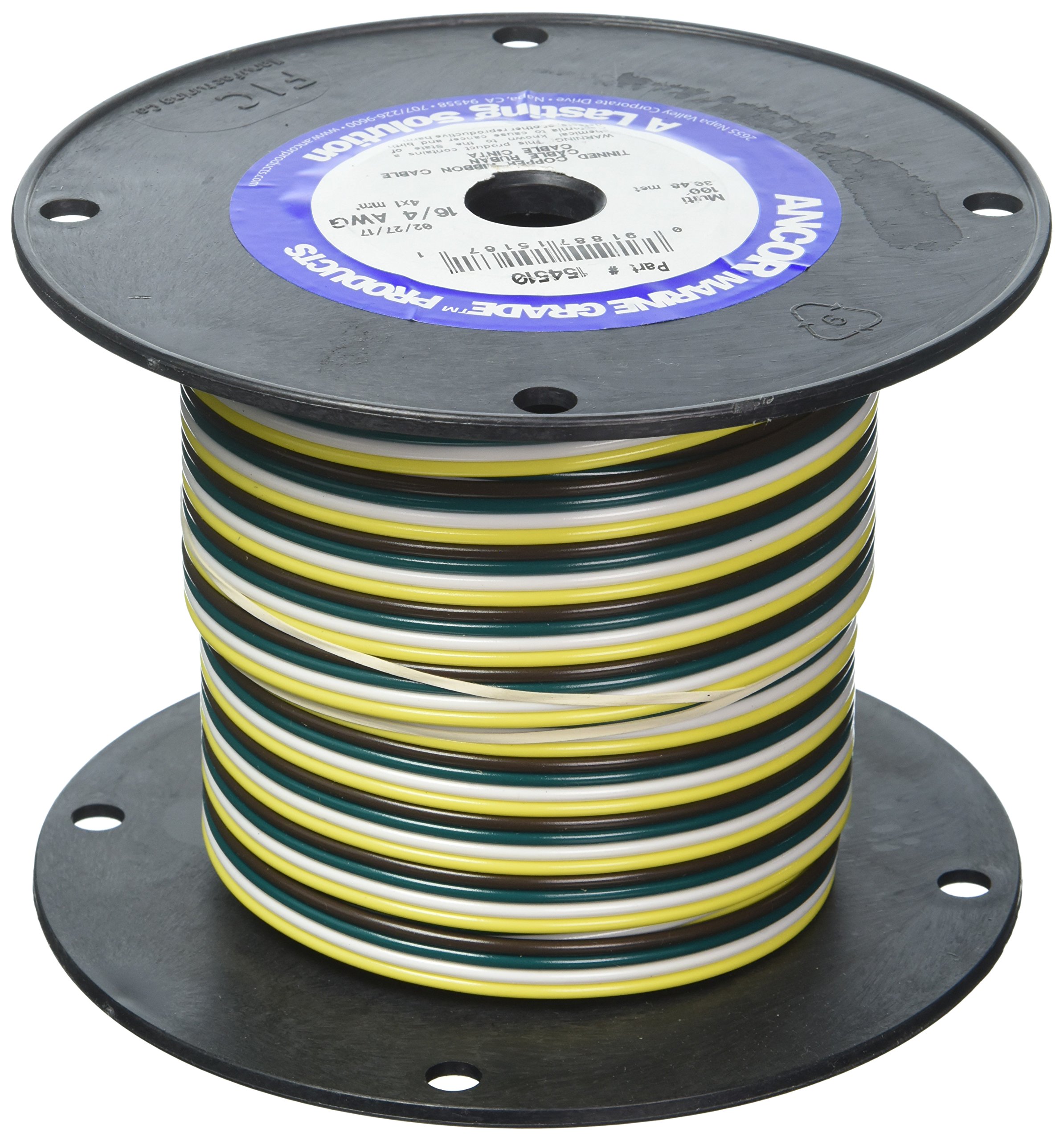 Cableado Eléctrico De Cinta Estañada Plana De Grado Marino Para Barcos Ancor - Venta Internacional.