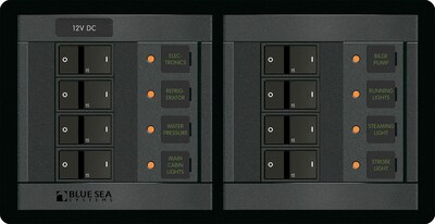 Foto 1 | Panel Blue Sea Systems 1225 12 V Dc, 8 Posiciones Con 8 Interruptores - Venta Internacional.