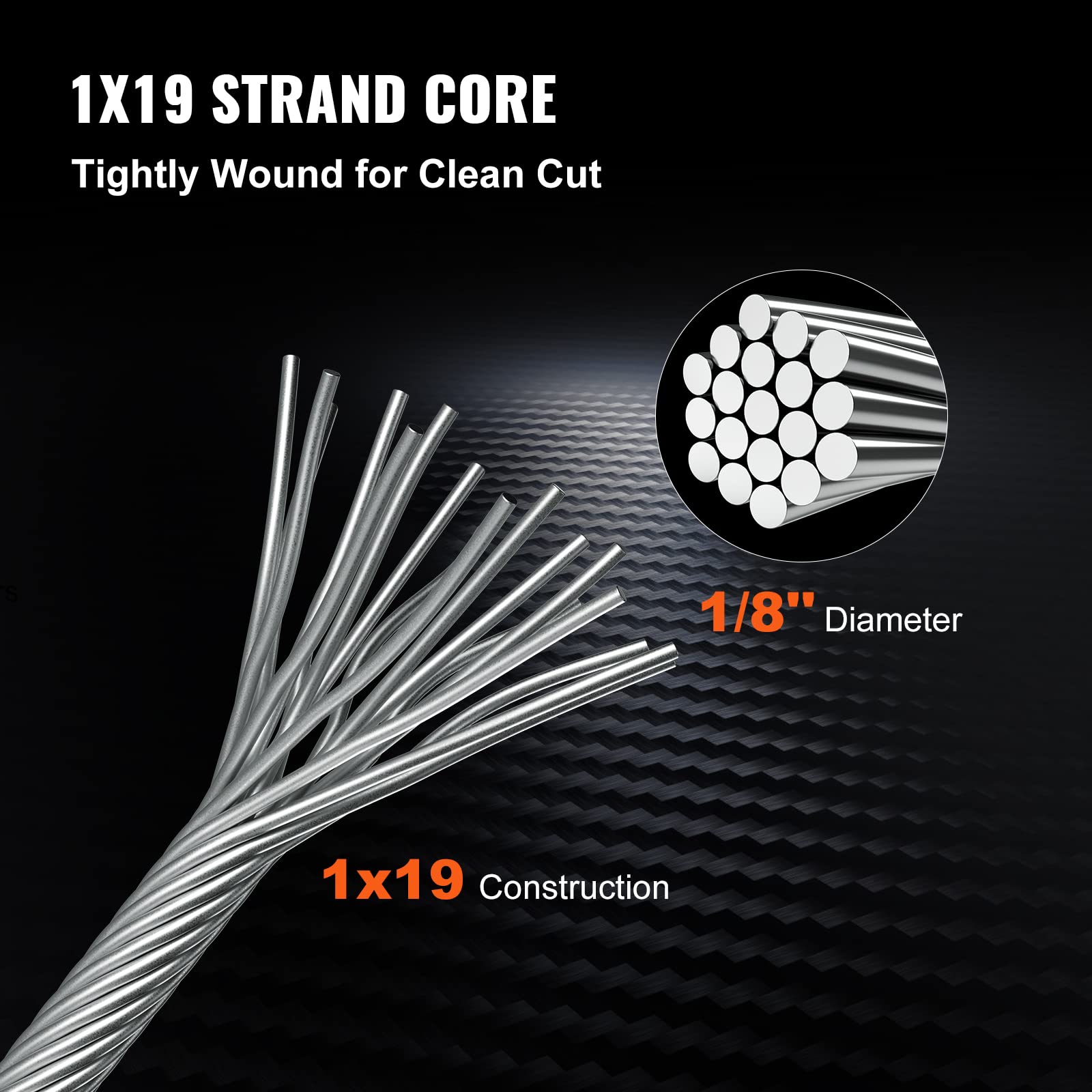 Foto 4 | Sistema De Barandilla De Cables, Cable De Acero Inoxidable De 1/8 Pulgadas, 1000 Pies - Venta Internacional.